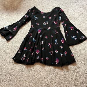 Black floral dress